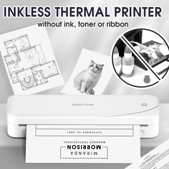 Portable White Inkless Printer - Picture 6 of 8